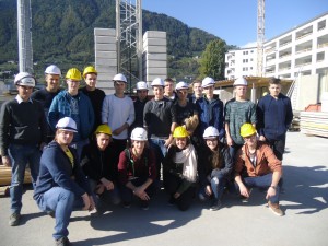 Die Klasse 4ABW auf der Baustelle